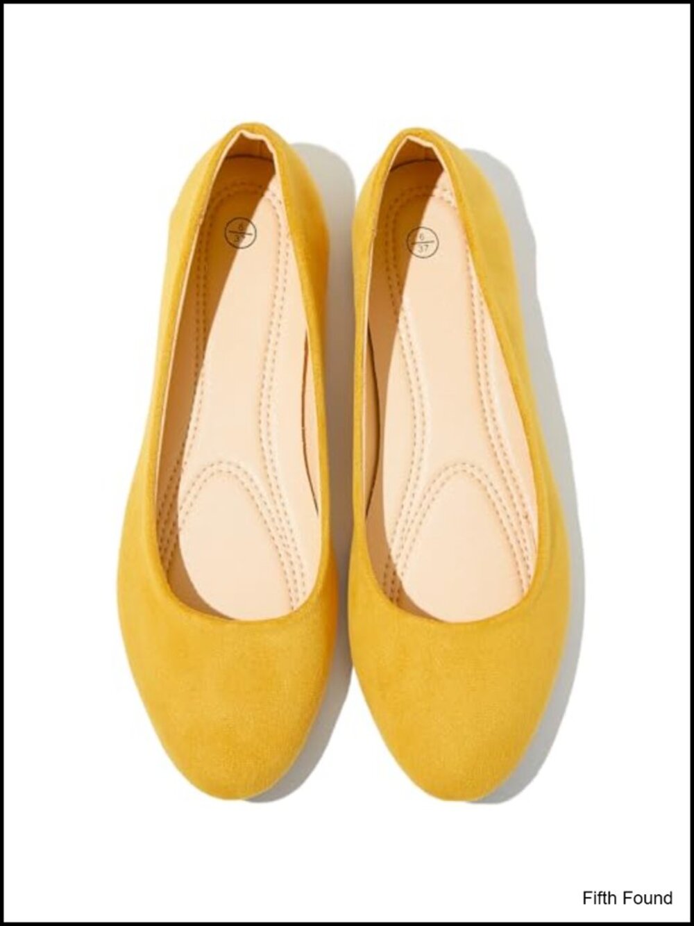 Suede Ballet Flats Round Toe Memory Foam Comfort Work Shoes